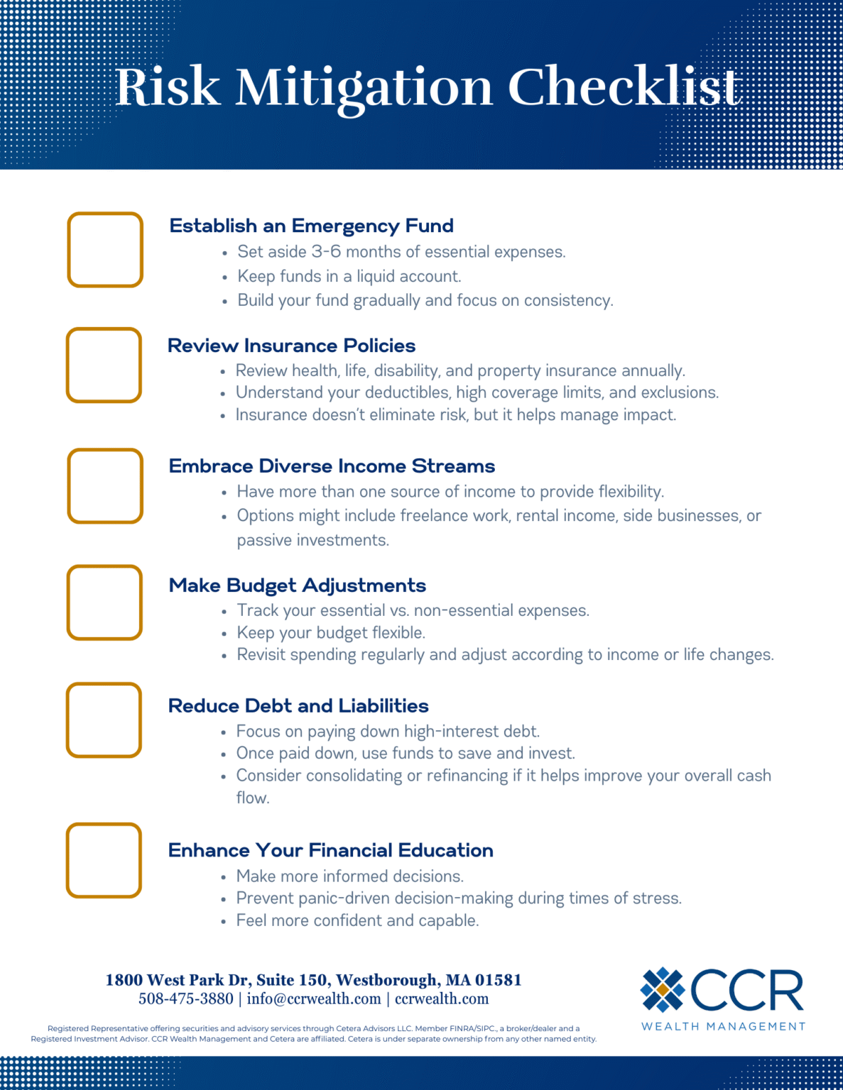 Navigating Financial Risks Checklist 2025
